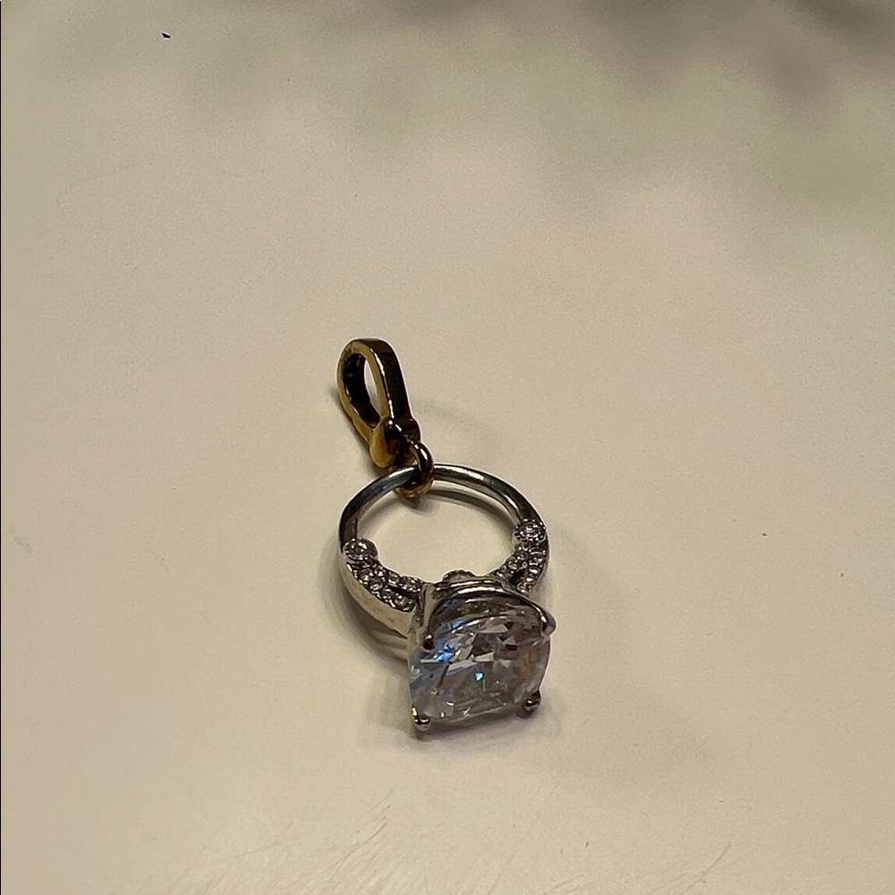 Juicy Couture Silver Ring with Gold Accent Charm
